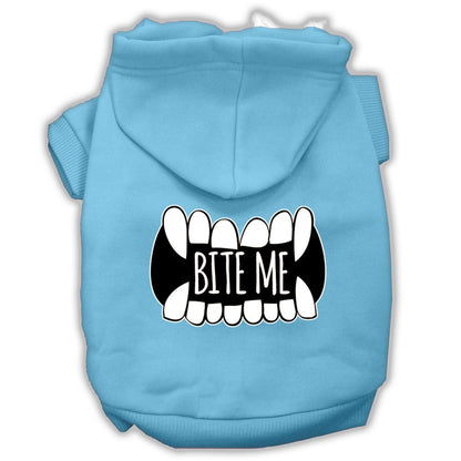 Pet, Dog & Cat Hoodie Screen Printed, "Bite Me"