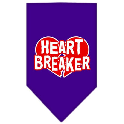 Pet and Dog Bandana Screen Printed, "Heart Breaker"