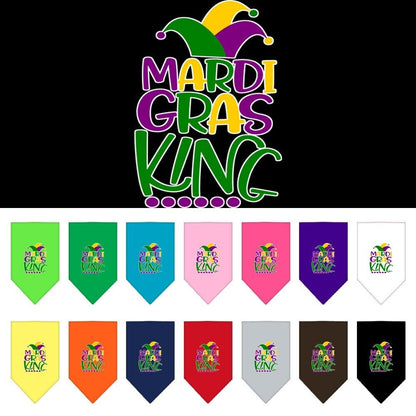 Pet and Dog Bandana Screen Printed, "Mardi Gras King"