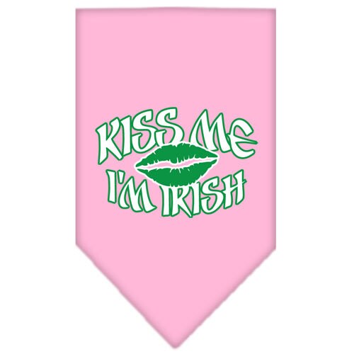 Pet and Dog Bandana Screen Printed, "Kiss Me I'm Irish"