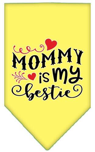 Pet and Dog Bandana Screen Printed, "Mommy Is My Bestie"