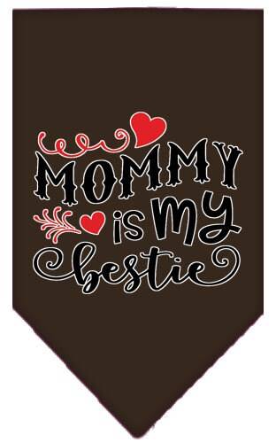 Pet and Dog Bandana Screen Printed, "Mommy Is My Bestie"