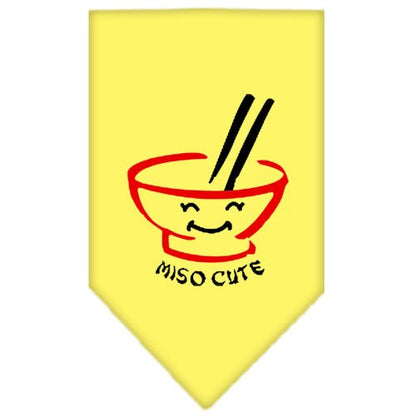 Pet and Dog Bandana Screen Printed, "Miso Cute"