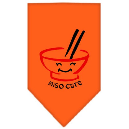 Pet and Dog Bandana Screen Printed, "Miso Cute"