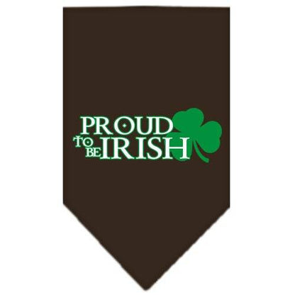 Pet and Dog Bandana Screen Printed, "Proud To Be Irish"