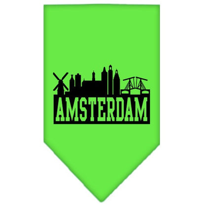 Pet and Dog Bandana Screen Printed, "Amsterdam Skyline"