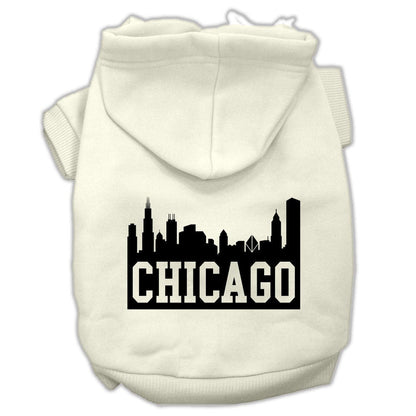 Pet, Dog & Cat Hoodie Screen Printed, "Chicago Skyline"