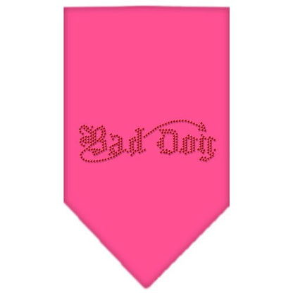 Pet and Dog Bandana Rhinestone, "Bad Dog"