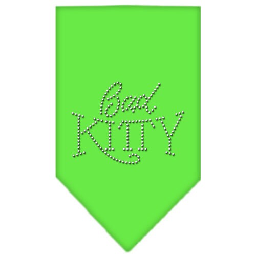 Pet and Dog Bandana Rhinestone, "Bad Kitty"