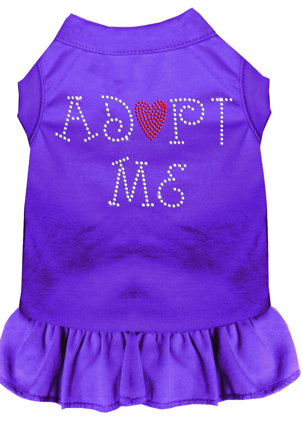 Pet Dog & Cat Dress Rhinestone, "Adopt Me"