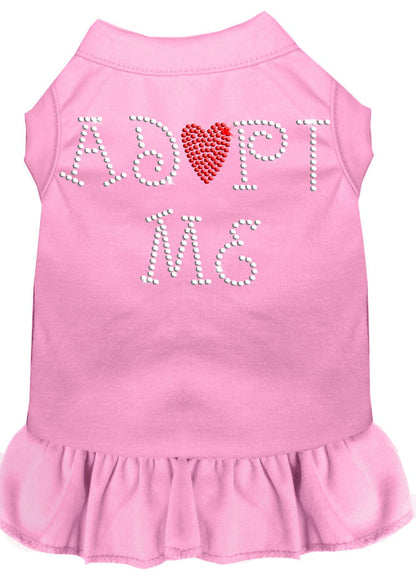 Pet Dog & Cat Dress Rhinestone, "Adopt Me"