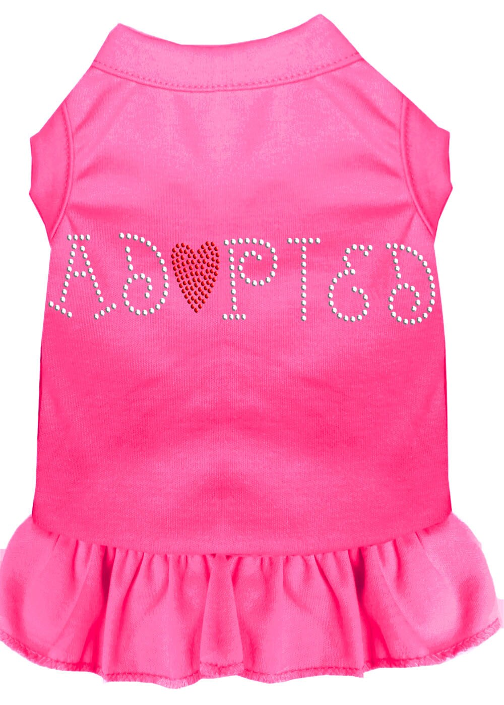 Pet Dog & Cat Dress Rhinestone, "Adopted"