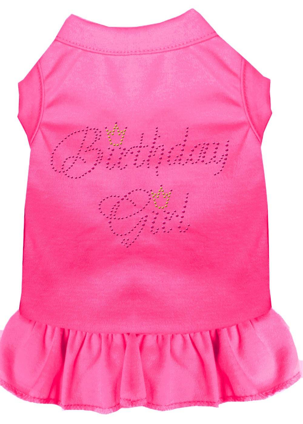 Pet Dog & Cat Dress Rhinestone, "Birthday Girl"