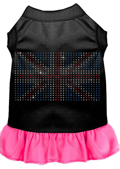 Pet Dog & Cat Dress Rhinestone, "British Flag"