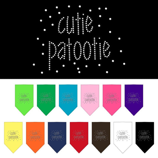 Pet and Dog Bandana Rhinestone, "Cutie Patootie"