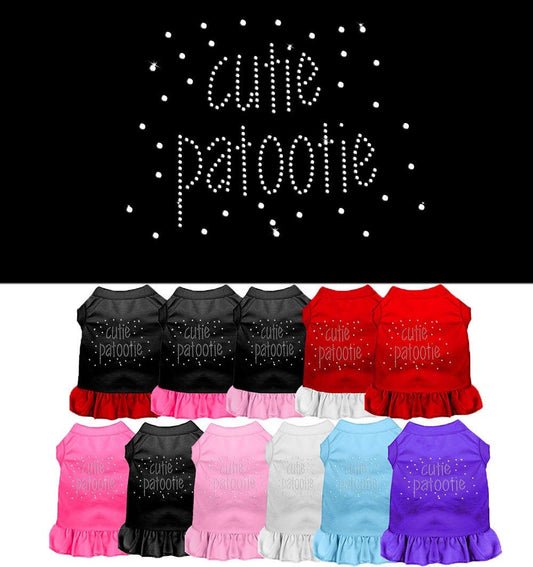 Pet Dog & Cat Dress Rhinestone, "Cutie Patootie"