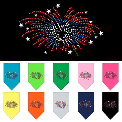 Pet and Dog Bandana Rhinestone, "Fireworks"