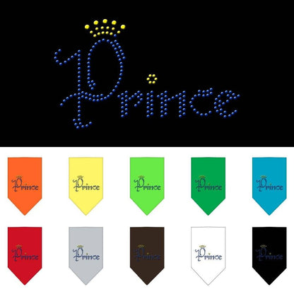 Pet and Dog Bandana Rhinestone, "Prince"