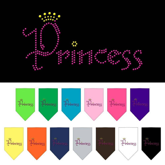 Pet and Dog Bandana Rhinestone, "Princess"