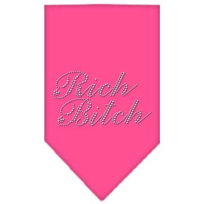 Pet and Dog Bandana Rhinestone, "Rich Bitch"