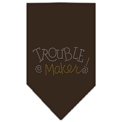 Pet and Dog Bandana Rhinestone, "Trouble Maker"