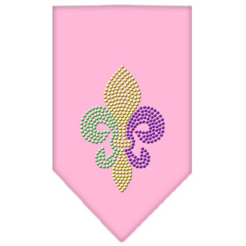 Pet and Dog Bandana Rhinestone, "Mardi Gras Fleur De Lis"