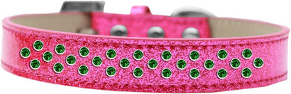 Dog, Puppy & Pet Ice Cream  Collar, "Emerald Green Crystal Rimsets Sprinkles"