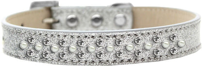 Dog, Puppy & Pet Ice Cream  Collar, "Pearl and Clear Crystal Rimsets Sprinkles"