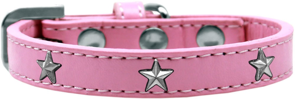 Dog, Puppy & Pet Widget Fashion Collar, "Silver Star"