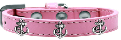 Dog, Puppy & Pet Widget Fashion  Collar, "Silver Anchor"