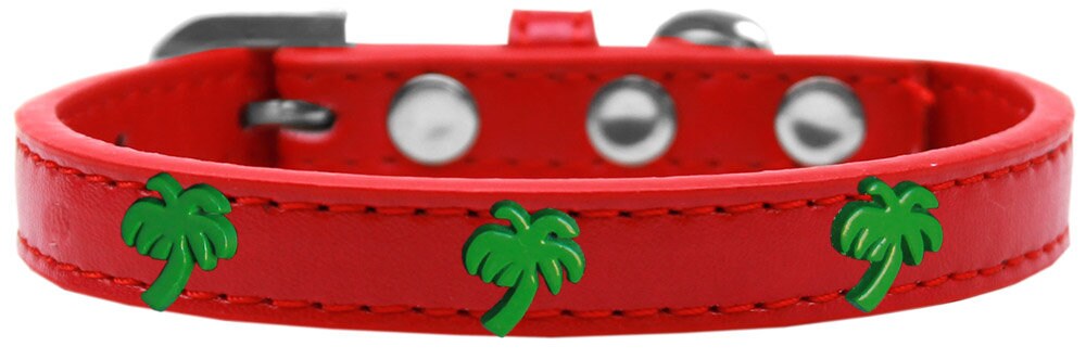 Dog, Puppy & Pet Widget Fashion  Collar, "Green Palm Tree"