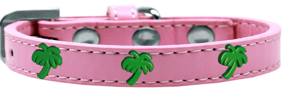 Dog, Puppy & Pet Widget Fashion  Collar, "Green Palm Tree"