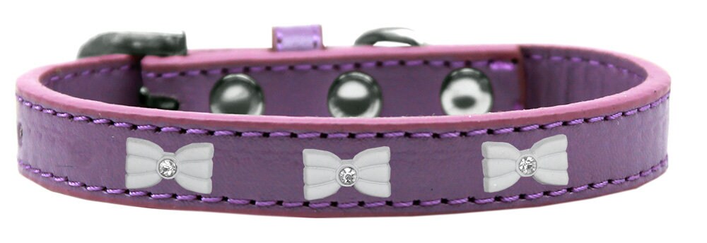 Dog, Puppy & Pet Widget Fashion Collar, "White Bow"