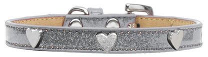 Dog, Puppy & Pet Widget Ice Cream Collar, "Silver Heart"