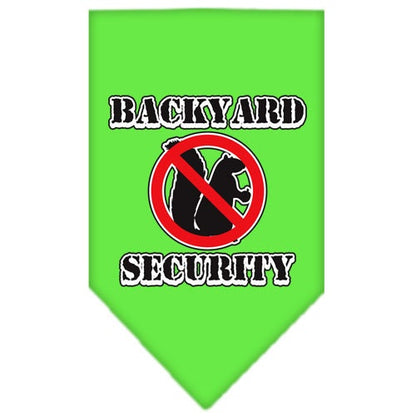 Pet and Dog Bandana Screen Printed, "Backyard Security"