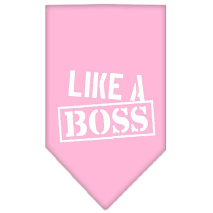 Pet and Dog Bandana Screen Printed, "Like A Boss"