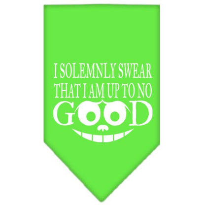 Pet and Dog Bandana Screen Printed, "I Solemnly Swear That I Am Up To No Good"