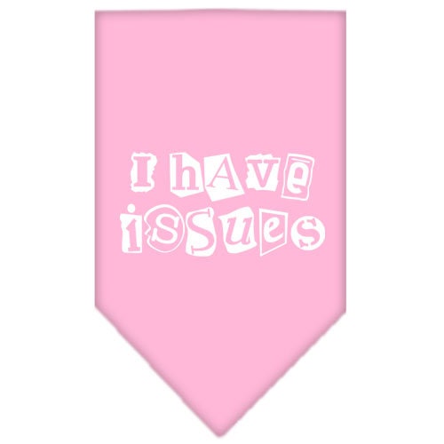 Pet and Dog Bandana Screen Printed, "I Have Issues"