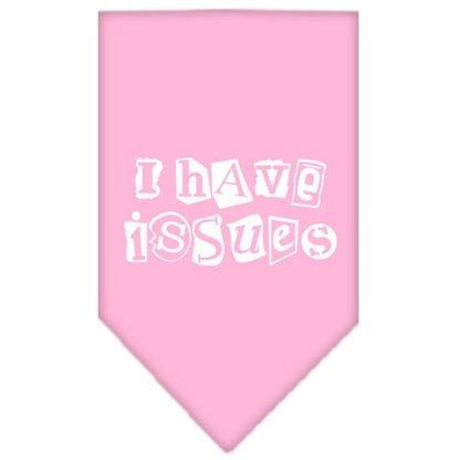 Pet and Dog Bandana Screen Printed, "I Have Issues"