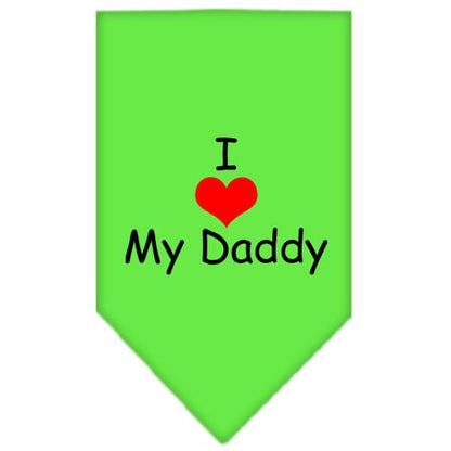 Pet and Dog Bandana Screen Printed, "I Love My Daddy"