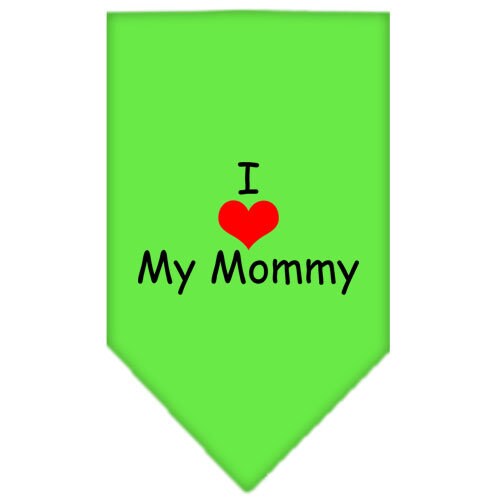 Pet and Dog Bandana Screen Printed, "I Love My Mommy"