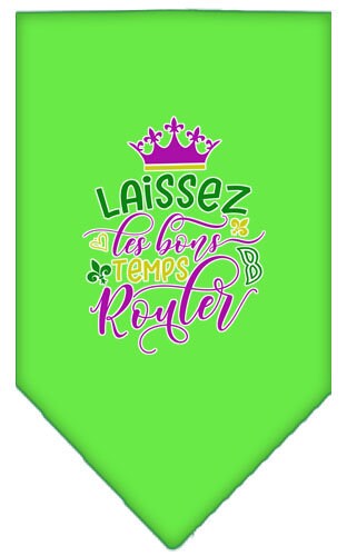 Pet and Dog Bandana Screen Printed, "Laissez Les Bons Temps Rouler"