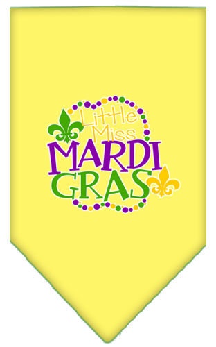 Pet and Dog Bandana Screen Printed, "Little Miss Mardi Gras"