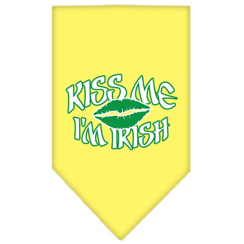 Pet and Dog Bandana Screen Printed, "Kiss Me I'm Irish"