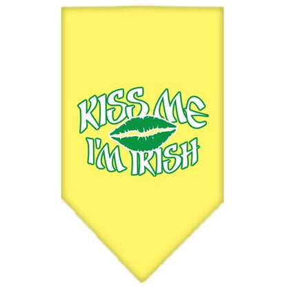 Pet and Dog Bandana Screen Printed, "Kiss Me I'm Irish"