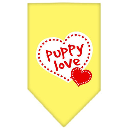 Pet and Dog Bandana Screen Printed, "Puppy Love"