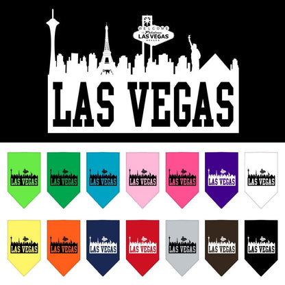 Pet and Dog Bandana Screen Printed, "Las Vegas Skyline"