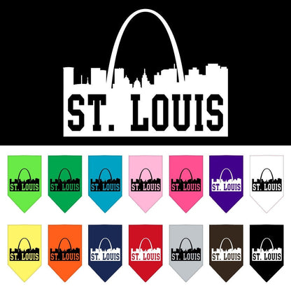 Pet and Dog Bandana Screen Printed, "St. Louis Skyline"