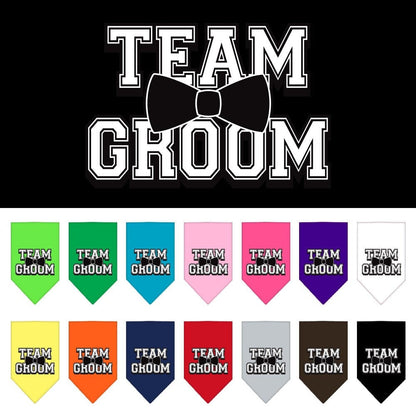 Pet and Dog Bandana Screen Printed, "Team Groom"