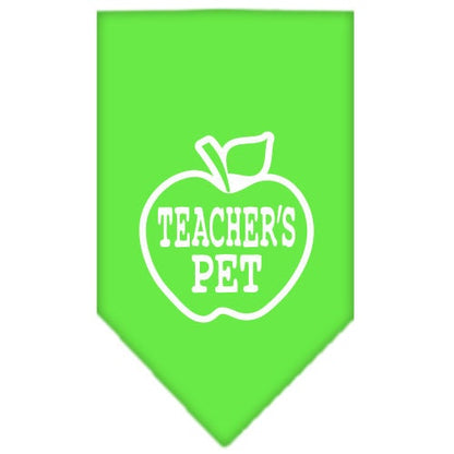 Pet and Dog Bandana Screen Printed, "Teachers Pet"